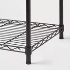 Étagère large à 4 niveaux en fil de fer noir - Brightroom™ : Étagères de rangement en acier, étagère métallique réglable, capacité de 159 kg
