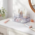 Bac de rangement transparent à compartiments avec tiroir - Brightroom™