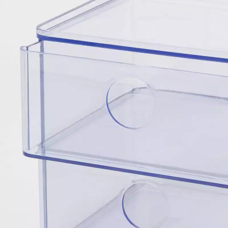 Bac de rangement transparent à compartiments avec tiroir - Brightroom™