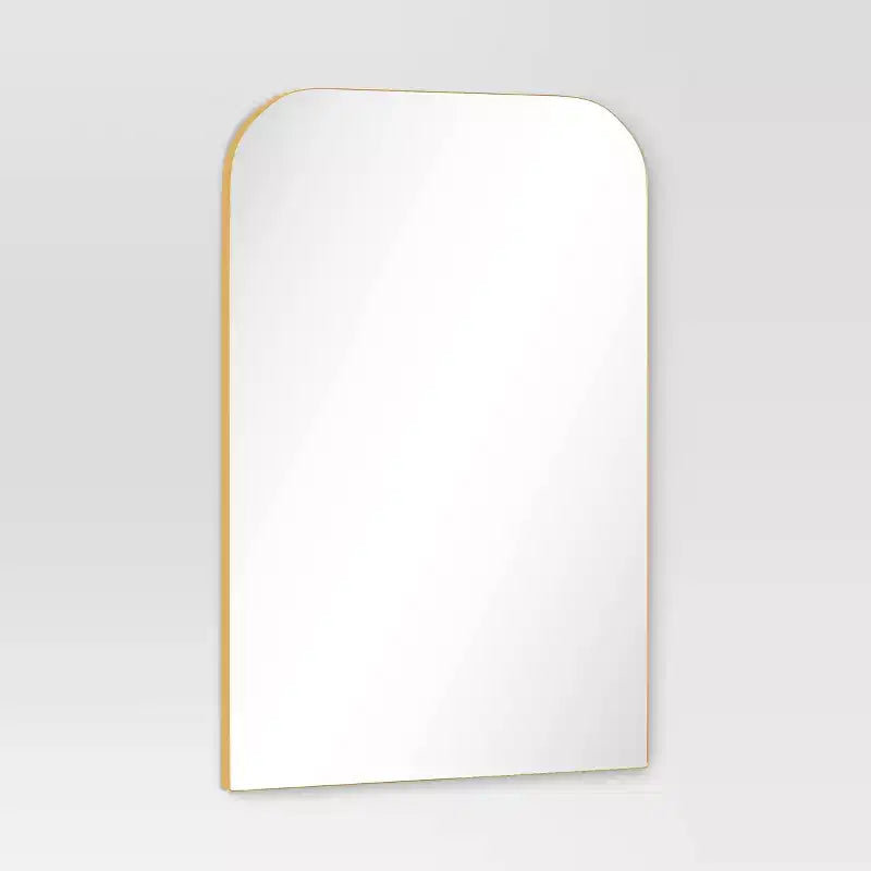 Miroir de cheminée Infinity 24" x 36" en laiton - Threshold™ : Résistant à la rouille, Fixation murale, Décor moderne