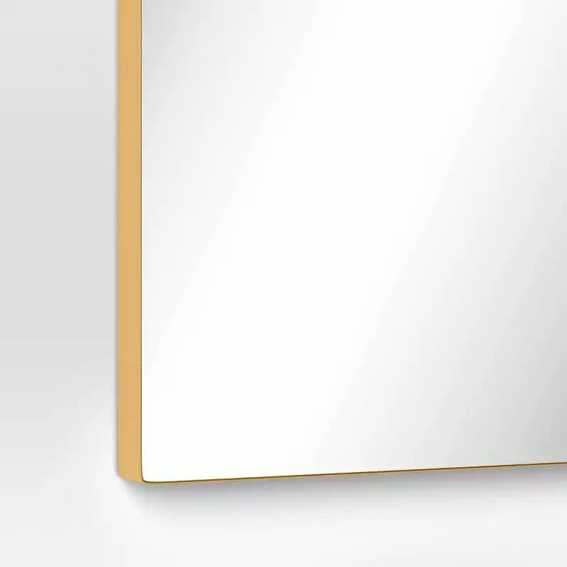 Miroir de cheminée Infinity 24" x 36" en laiton - Threshold™ : Résistant à la rouille, Fixation murale, Décor moderne