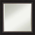 24" x 24" Trio Framed Wall Mirror Oil Rubbed Bronze - Amanti Art: Modern Square Beveled, No Assembly Required