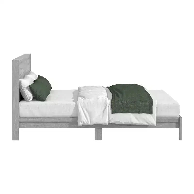 Lit de luxe Galano Queen Payne avec tête de lit Chêne gris poussiéreux
