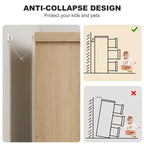Commode à 7 tiroirs pour chambre à coucher, commode en bois de 118,9 cm de large avec poignées encastrées, organisateur de rangement pour vêtements, meuble TV pour couloir