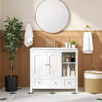 Meuble-lavabo Karl Home blanc sans plateau ni lavabo