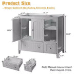 Meuble-lavabo Karl Home gris sans évier
