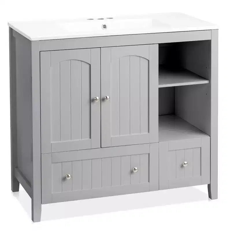 Meuble-lavabo Karl Home gris sans évier