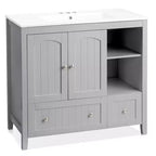 Meuble-lavabo Karl Home gris sans évier