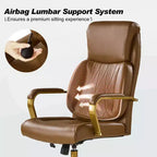 Chaise de bureau ergonomique pivotante à 360 degrés Norbert Mid-century avec support lombaire | HULALA HOME