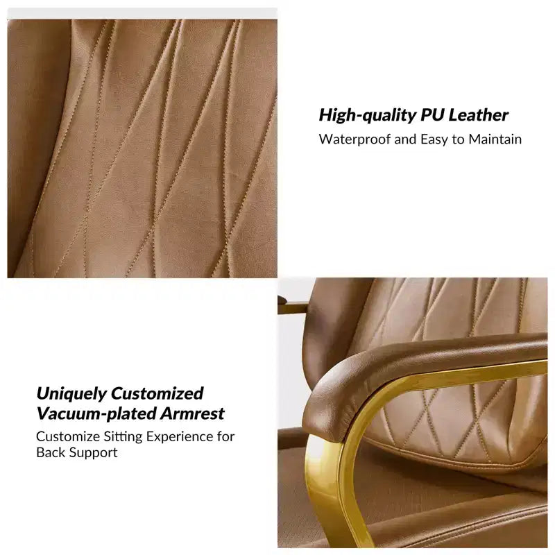 Chaise de bureau ergonomique pivotante à 360 degrés Norbert Mid-century avec support lombaire | HULALA HOME