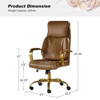 Chaise de bureau ergonomique pivotante à 360 degrés Norbert Mid-century avec support lombaire | HULALA HOME