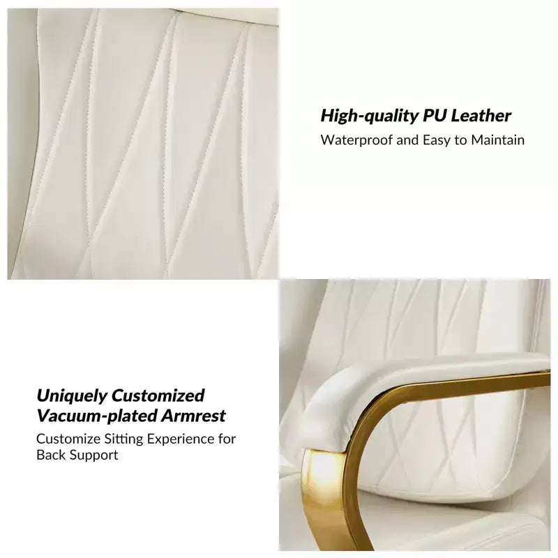 Chaise de bureau ergonomique pivotante à 360 degrés Norbert Mid-century avec support lombaire | HULALA HOME