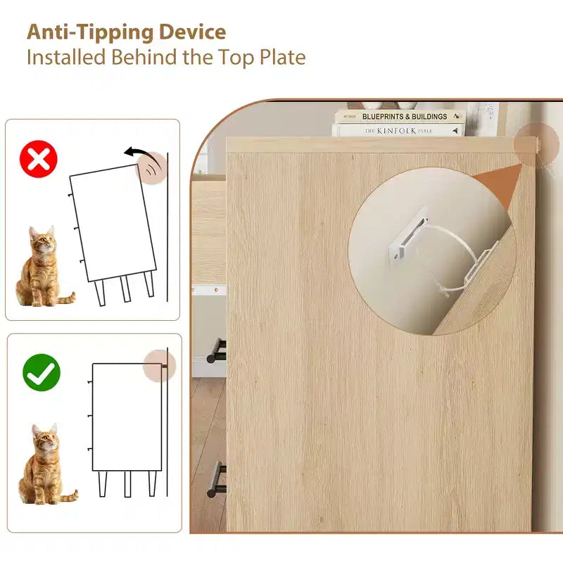 Commode double à 6 tiroirs pour chambre à coucher, tiroir large avec rangement autonome, commode de rangement en bois pour chambre à coucher, couloir et entrée