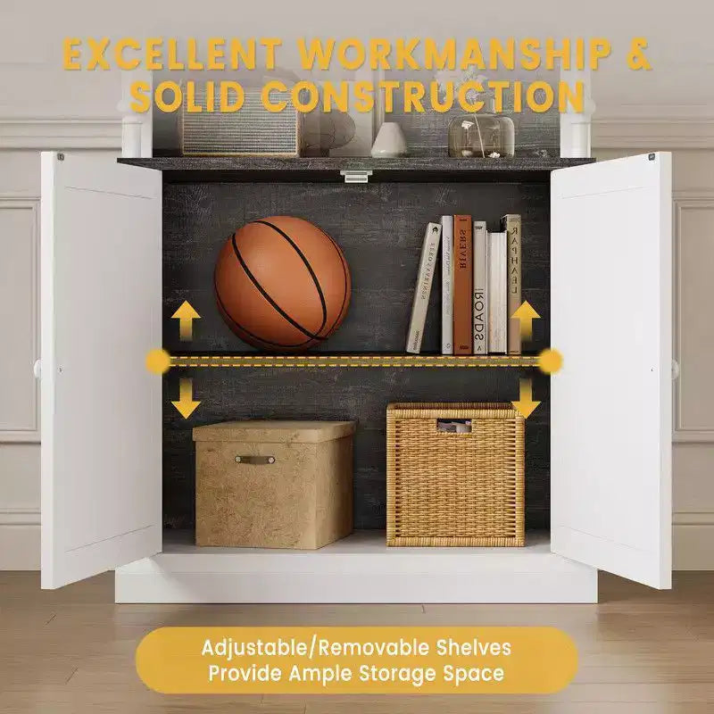 Coolmee Étagère bibliothèque haute réglable à 5 niveaux, Bibliothèque colonne romaine avec lumière LED, Étagères ouvertes et Armoire de rangement à double porte pour bureau à domicile