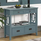 Okak Meuble d'appoint 36 po, Buffet avec 4 tiroirs et 1 étagère ouverte, Armoire de rangement pour salon, salle à manger, cuisine
