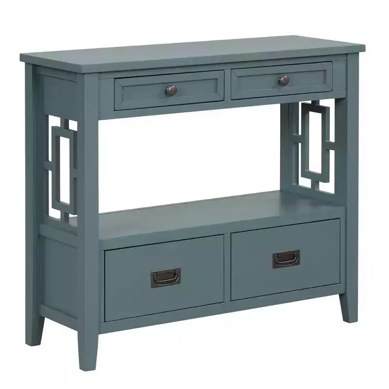 Okak Meuble d'appoint 36 po, Buffet avec 4 tiroirs et 1 étagère ouverte, Armoire de rangement pour salon, salle à manger, cuisine