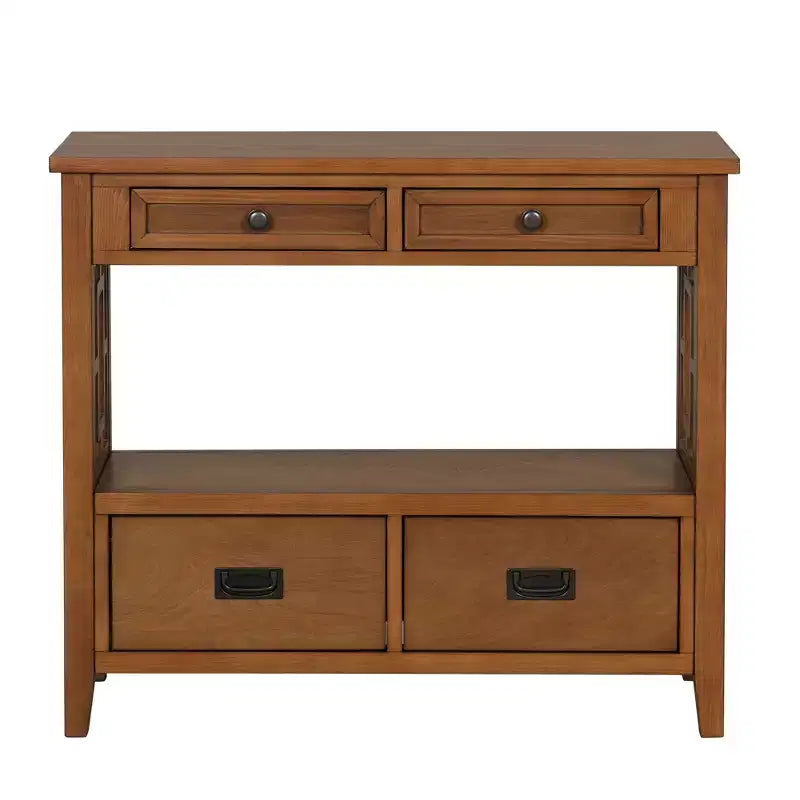 Okak Meuble d'appoint 36 po, Buffet avec 4 tiroirs et 1 étagère ouverte, Armoire de rangement pour salon, salle à manger, cuisine