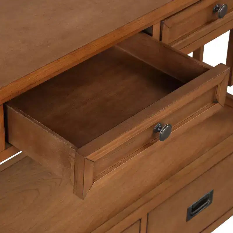 Okak Meuble d'appoint 36 po, Buffet avec 4 tiroirs et 1 étagère ouverte, Armoire de rangement pour salon, salle à manger, cuisine
