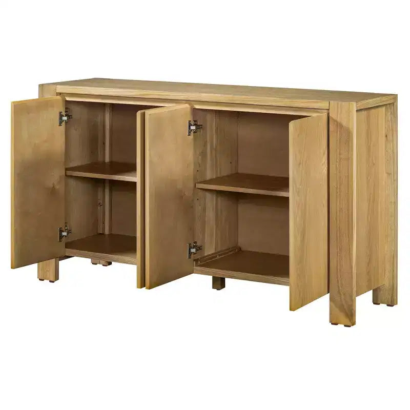 Meuble buffet rétro Okak, armoire d'appoint avec 4 portes et 4 étagères, meuble de rangement pour salon, entrée, couloir, bureau