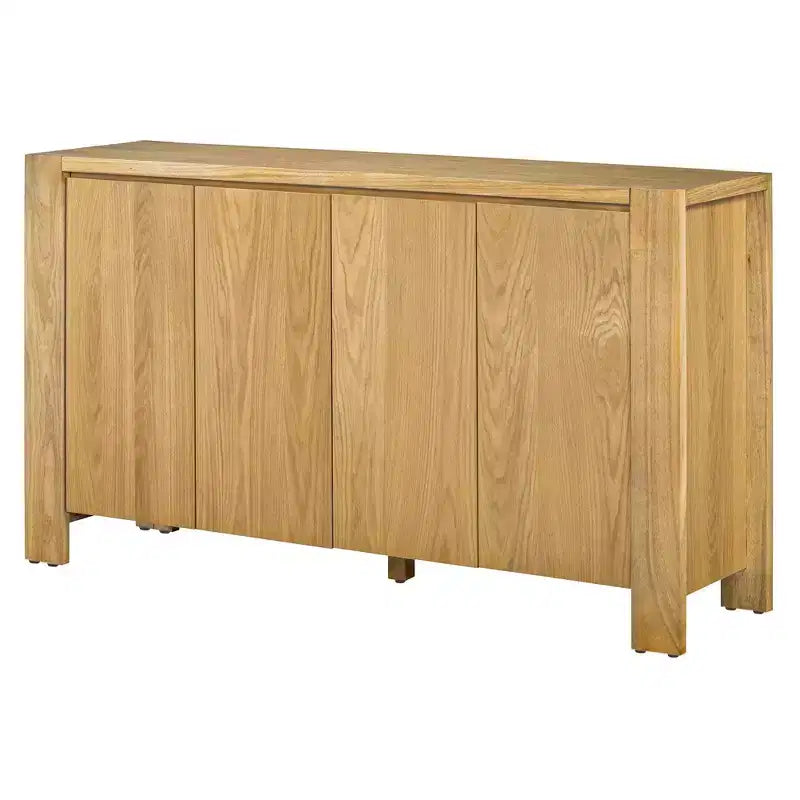 Meuble buffet rétro Okak, armoire d'appoint avec 4 portes et 4 étagères, meuble de rangement pour salon, entrée, couloir, bureau