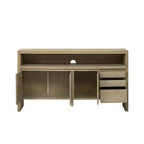 Meuble de rangement Okak de 60 pouces, buffet avec 3 portes et 3 tiroirs, meuble de rangement pour salon, salle à manger, cuisine