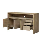 Meuble de rangement Okak de 60 pouces, buffet avec 3 portes et 3 tiroirs, meuble de rangement pour salon, salle à manger, cuisine