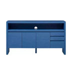 Meuble de rangement Okak de 60 pouces, buffet avec 3 portes et 3 tiroirs, meuble de rangement pour salon, salle à manger, cuisine