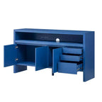 Meuble de rangement Okak de 60 pouces, buffet avec 3 portes et 3 tiroirs, meuble de rangement pour salon, salle à manger, cuisine