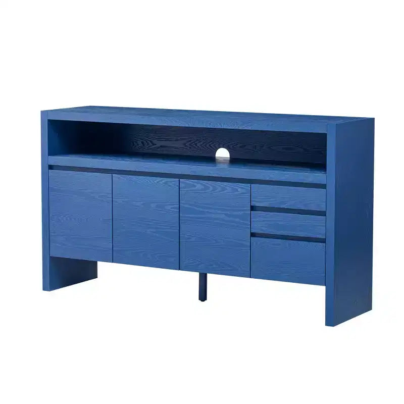 Meuble de rangement Okak de 60 pouces, buffet avec 3 portes et 3 tiroirs, meuble de rangement pour salon, salle à manger, cuisine