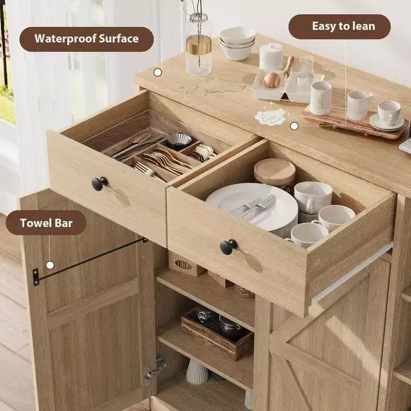 Coolmee Meuble à chaussures avec portes et tiroirs, rangement à chaussures de 106,7 cm de haut avec 3 étagères réglables et base stable, étagère à chaussures 4 niveaux