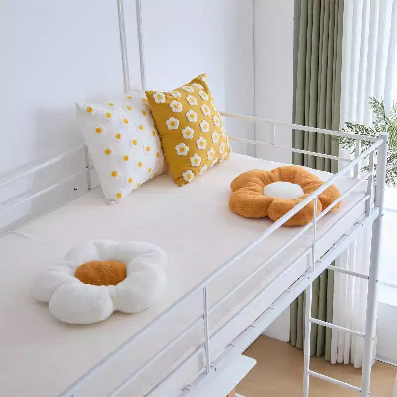 Lit mezzanine complet Karl Home avec escalier, lit superposé individuel en métal avec barrières de sécurité et 2 échelles latérales, pas besoin de sommier tapissier