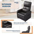 Fauteuil Inclinable Électrique, Fauteuil Relaxation Électrique Réglable Ergonomique en Cuir PU Sur-rembourré, Dossier Haut, Siège Rembourré, Siège de Cinéma Maison