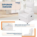 Fauteuil Inclinable Électrique, Fauteuil Relaxation Électrique Réglable Ergonomique en Cuir PU Sur-rembourré, Dossier Haut, Siège Rembourré, Siège de Cinéma Maison