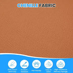 Mjkone Canapé d'angle en chenille 99'' avec méridienne incurvée, canapé 3 places Cloud moderne