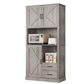 Kitchen Pantry Cabinet with Microwave Stand, Tall Storage Hutch with Drawers for Dining Room and Living Room
