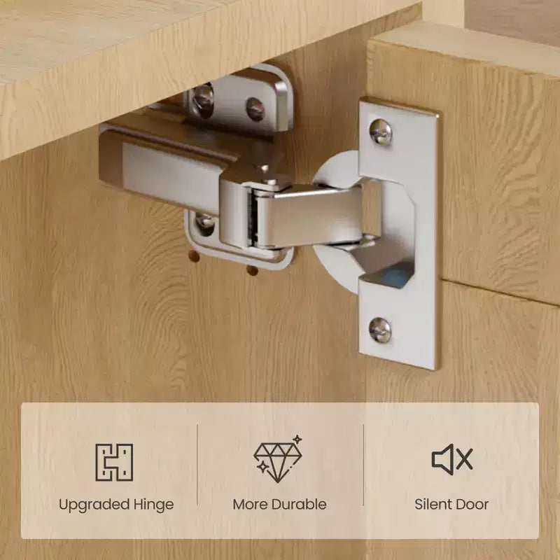 Étagère CuisinSmart à 5 niveaux en rotin avec armoire de rangement et porte, bibliothèque industrielle haute avec étagères ouvertes pour salon et chambre