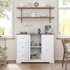 COZONY Buffet avec rangement, Meuble de cuisine avec tiroirs et portes, Meuble de bar à café multifonctionnel pour salon et salle à manger