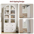 Garde-manger de cuisine voûté de 72 pouces, armoire de rangement de style ferme