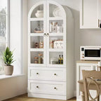 Garde-manger de cuisine voûté de 72 pouces, armoire de rangement de style ferme