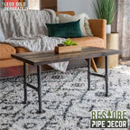 Plateau de table basse RESTORE Trail en bois massif marron par Pipe Decor
