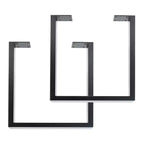 Pipe Decor 28 in. Skyline Matte Black Square Metal Landscape Dining or Desk Table Legs - 2 Pack