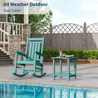 Table d'appoint d'extérieur carrée en PEHD, table de patio Adirondack durable pour la plage/véranda, résistante aux intempéries et facile à assembler