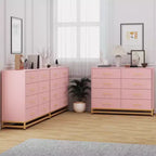 Commode haute COZONY à 8 tiroirs avec plateau en bois, armoire de rangement moderne pour chambre à coucher, salon, couloir
