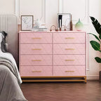 Commode haute COZONY à 8 tiroirs avec plateau en bois, armoire de rangement moderne pour chambre à coucher, salon, couloir