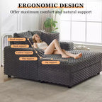 60 chaises longues surdimensionnées d'intérieur, canapé-lit rembourré, fauteuil de lecture confortable en peluche moelleuse, canapé-lit douillet, pour salon, chambre, maison