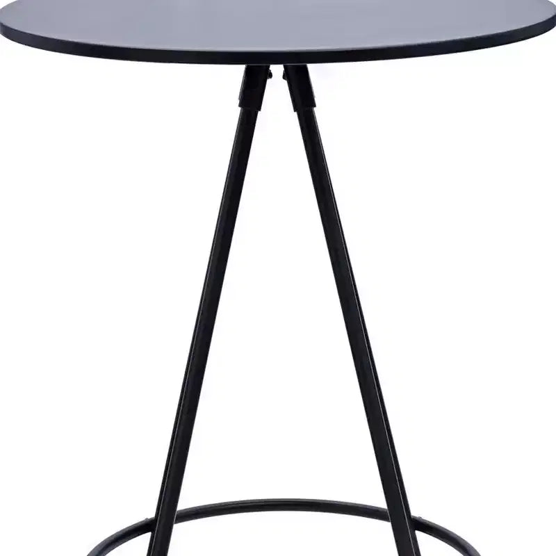 Table de bar HomeRoots 31 en bois arrondi et fer noir