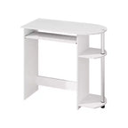 HOMLUX Bureau d'ordinateur large de 15 po avec plateau à clavier et 2 compartiments