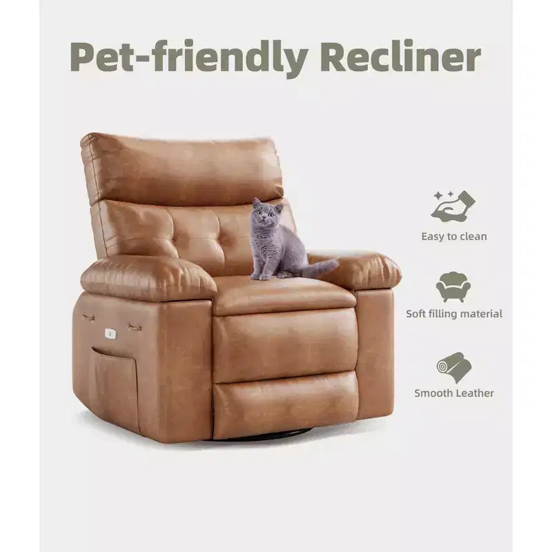Fauteuil inclinable surdimensionné, canapé inclinable manuel pour adultes, rembourrage en éponge 1,5X, canapé simple ergonomique, porte-gobelets, pour salon