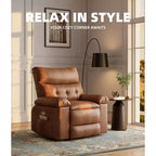 Fauteuil inclinable surdimensionné, canapé inclinable manuel pour adultes, rembourrage en éponge 1,5X, canapé simple ergonomique, porte-gobelets, pour salon