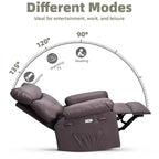 Fauteuil inclinable surdimensionné, canapé inclinable manuel pour adultes, rembourrage en éponge 1,5X, canapé simple ergonomique, porte-gobelets, pour salon